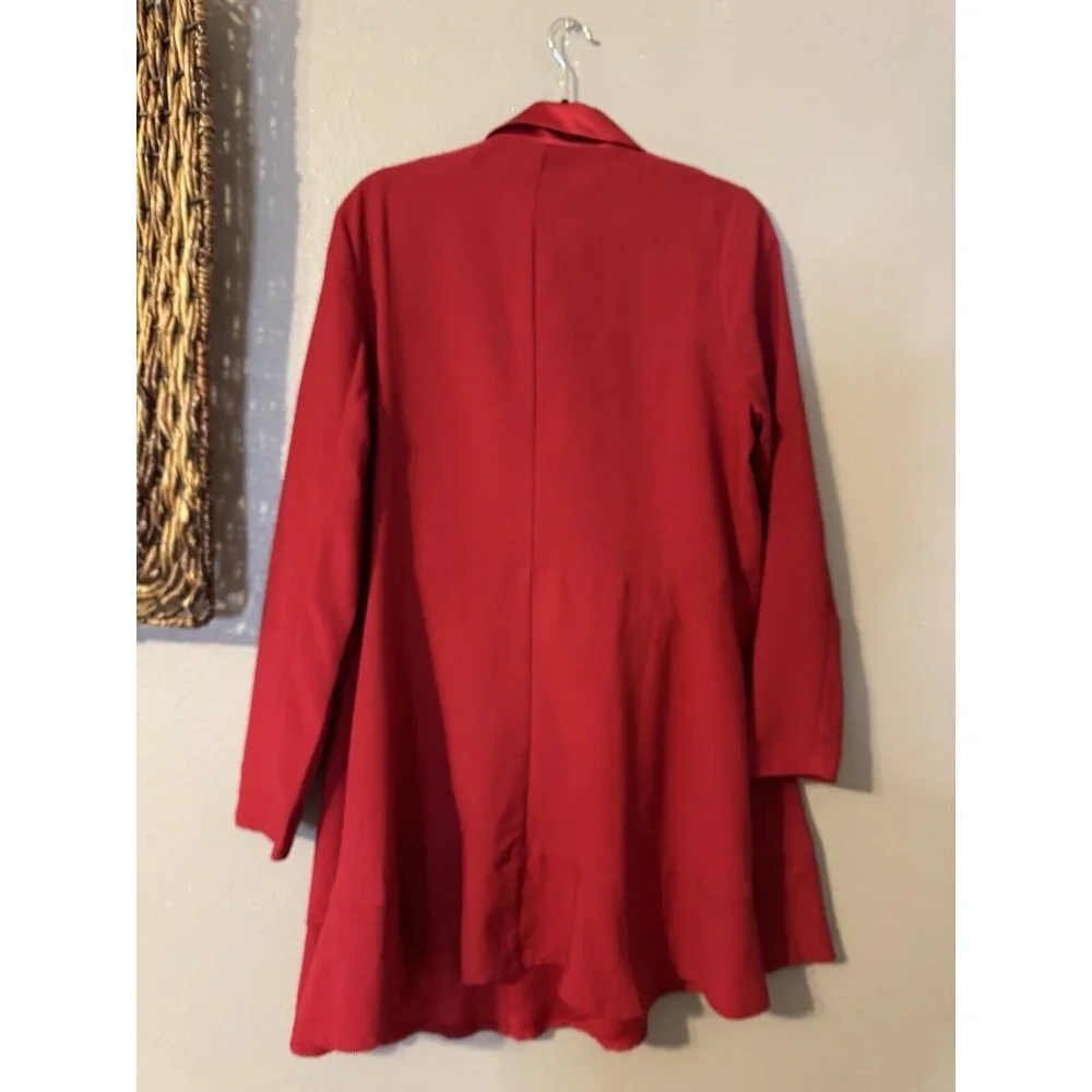 ASOS Double Breasted Blazer Dress Red 10 Long Sleeve NWT - Picture 6 of 9